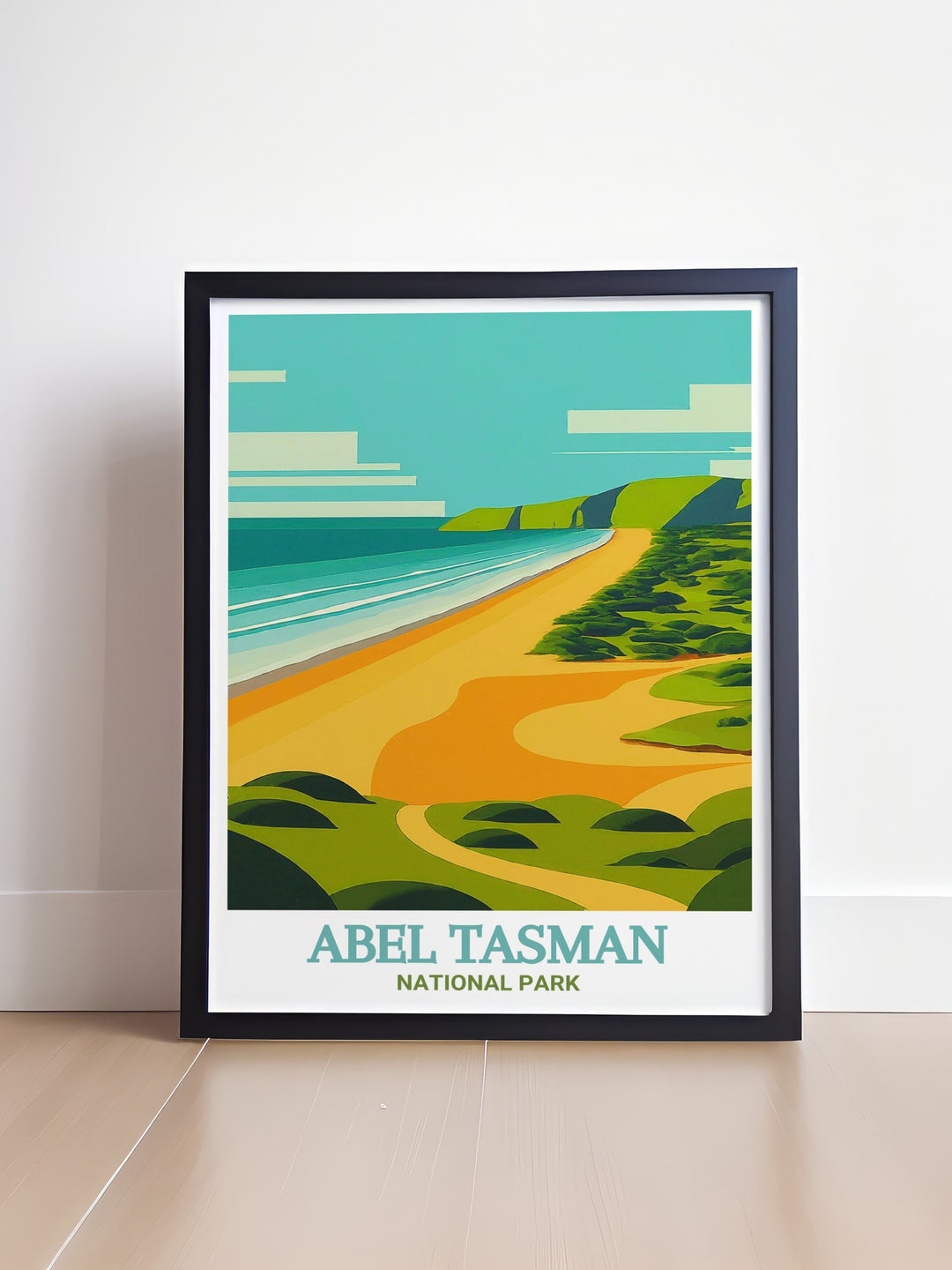 Experience the tranquility of Totaranui Beach with this captivating National Park Poster an ideal addition to your collection of New Zealand Travel art and a beautiful reminder of South Island NZ