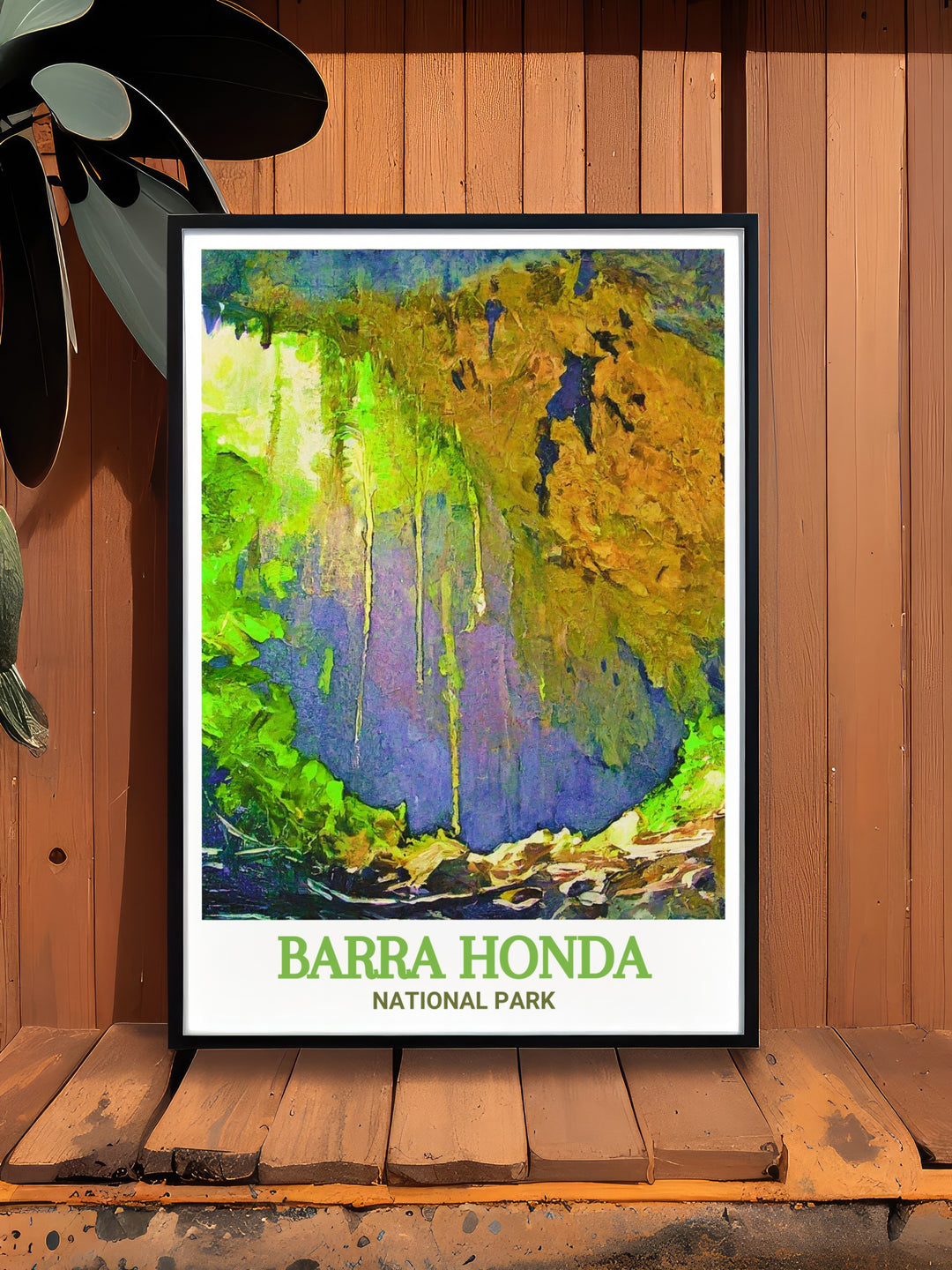 Terciopelo Cave Decor offers a captivating depiction of the subterranean beauty of Terciopelo Cave in Barra Honda National Park. This Costa Rica travel poster is perfect for anyone who loves the outdoors and seeks to add a touch of natures hidden wonders to their home.