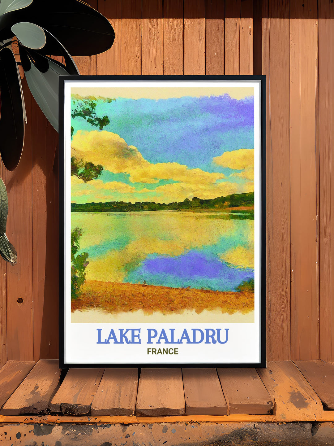 This Lake Paladru print celebrates the natural beauty and historical significance of one of Frances most stunning lakes. The detailed depiction makes it a perfect gift for those who cherish French landscapes and the tranquility of lakeside settings.