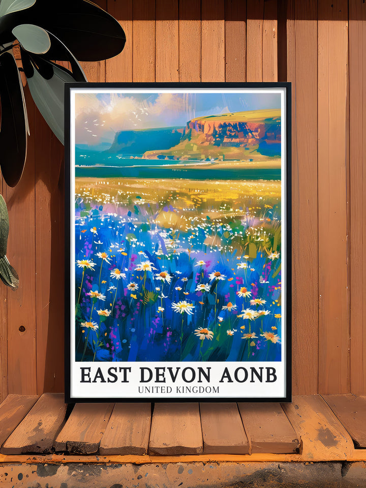 Beautiful Pecorama Sidmouth Donkey Sanctuary Modern Art highlighting the playful donkeys and lush landscape of the East Devon AONB ideal for adding a touch of charm and elegance to your home or office decor