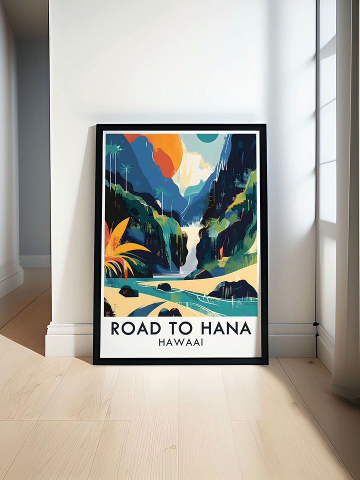 Discover the beauty of Hawaii with our Hawaii Wall Art featuring the scenic Road to Hana and the tranquil Sacred Pools perfect for adding a touch of paradise to any room