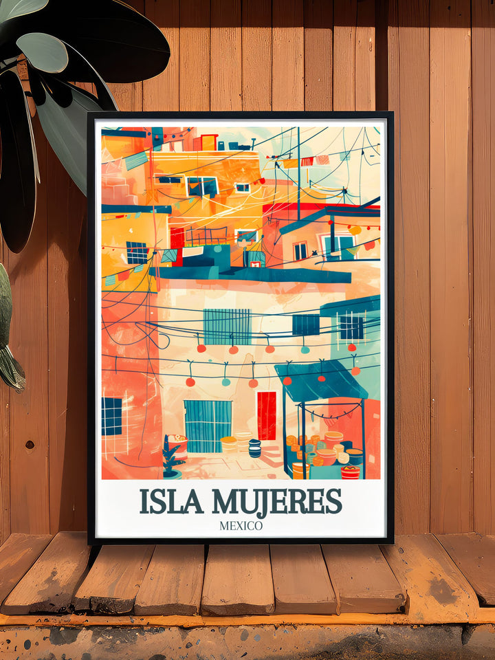 Isla Mujeres photo and decor featuring Centro, Avenida Rueda Medina a timeless and elegant print that brings the beauty of the island into your living space.