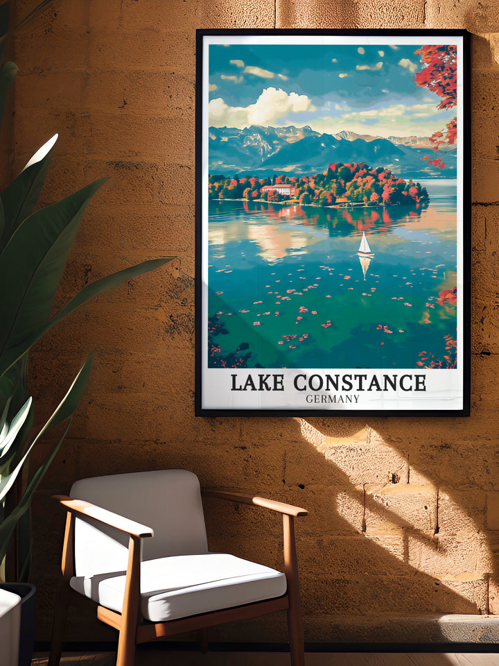 Mainau Island canvas art displaying colorful flora and peaceful pathways of the Flower Island. Enhance your wall decor with these exquisite travel canvas prints from Europe. Perfect for adding a touch of natural beauty to any room, these art pieces showcase the vibrant gardens and serene landscapes of Mainau Island.