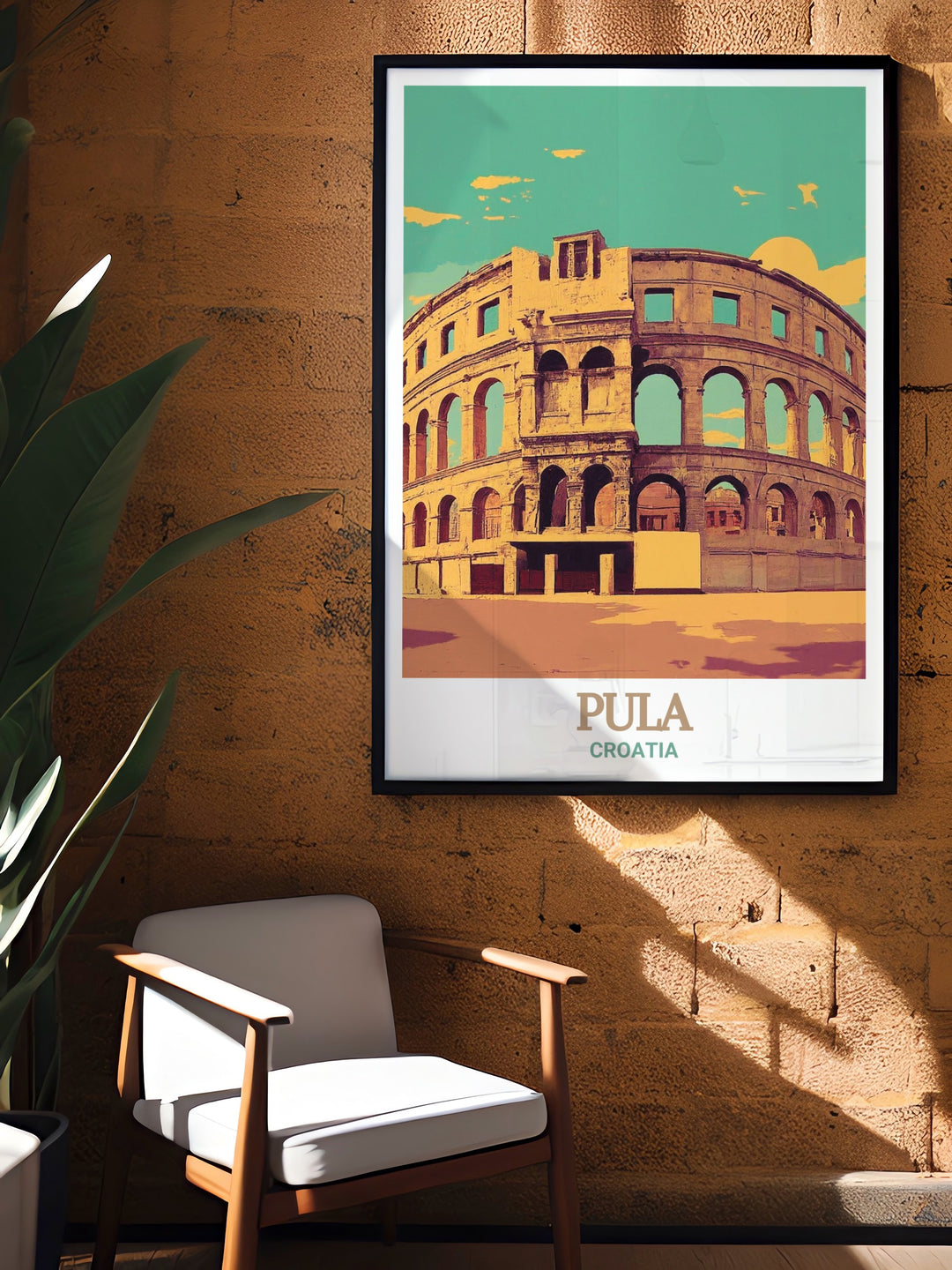 This Pula Arena art print is a perfect gift for travel enthusiasts, capturing the beauty and history of one of Croatias most famous landmarks. The detailed depiction of the amphitheater adds a touch of elegance to any decor.