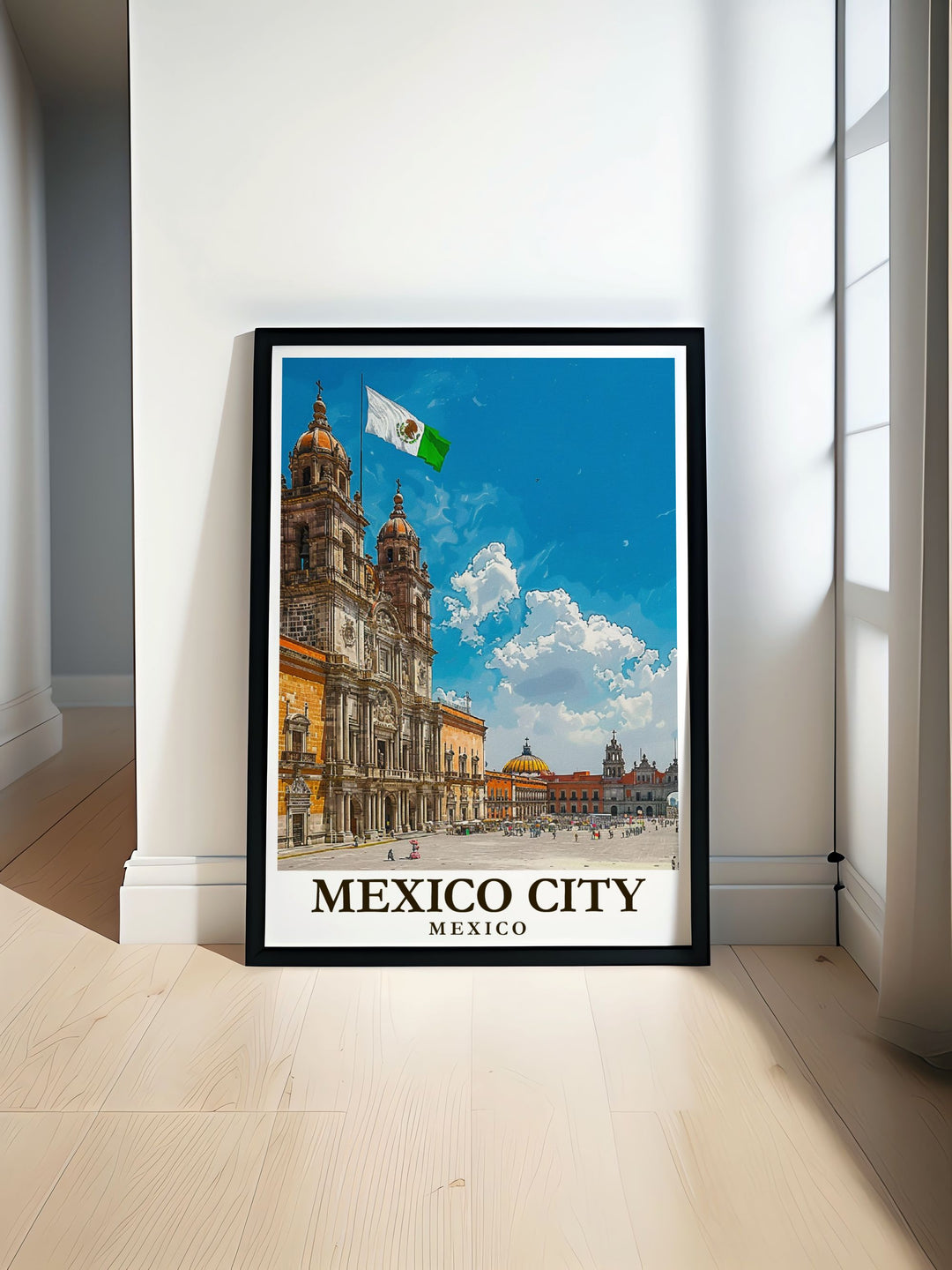 Discover the vibrant culture of Mexico City with our Zocalo Mexico City Print perfect for adding a touch of historical elegance to any space and an excellent choice for traveler gifts and Christmas gifts