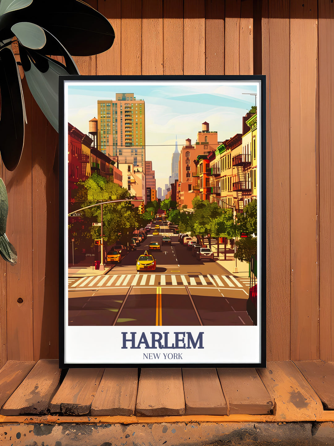 This Harlem travel poster offers a view of the iconic 155th Street and the vibrant streets of Manhattan. A great gift for fans of New York Citys urban art and culture, its the perfect addition to any space.