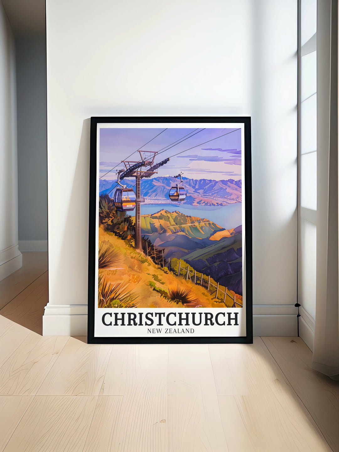 Experience the stunning beauty of Christchurch with a Port Hills Lake Ellesmere art print capturing the tranquil landscapes of New Zealand perfect for enhancing your home decor or as a thoughtful gift showcasing the serenity and natural splendor of these iconic locations.