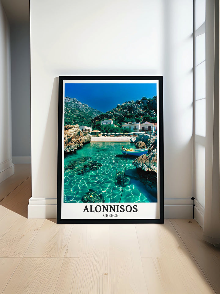 Sfakia wall print capturing the dramatic landscapes and hidden coves of this picturesque Greek region. This detailed print is ideal for those who appreciate the untamed beauty of Greeces natural wonders.