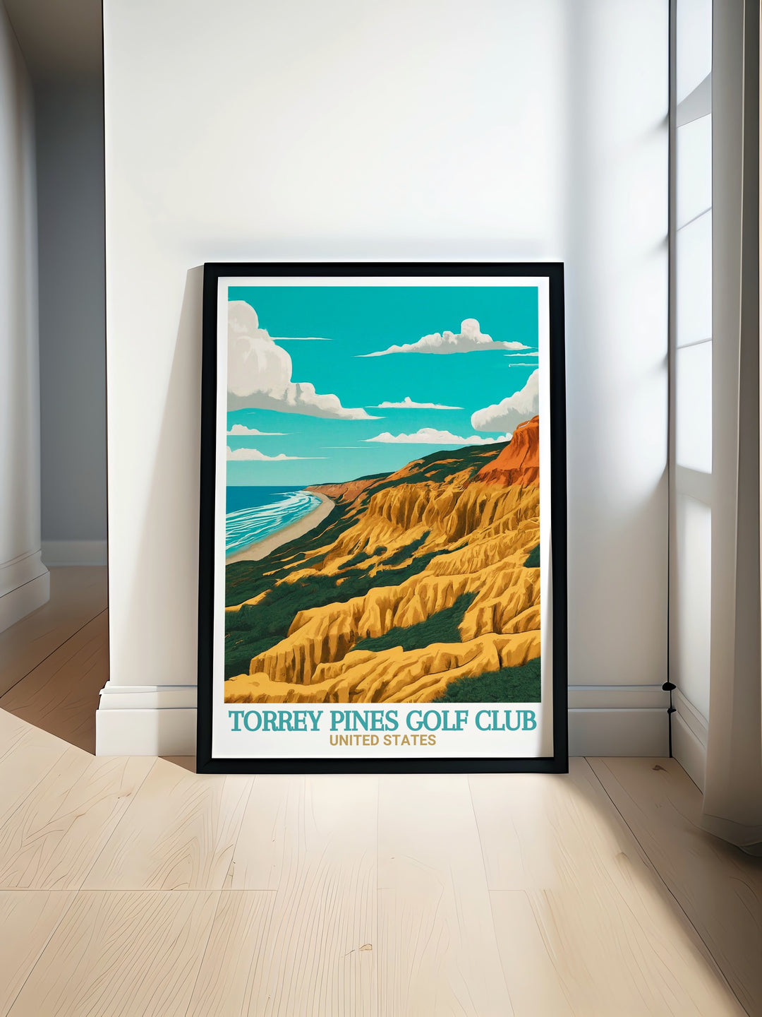 Torrey Pines State Natural Reserve art print featuring the serene landscape perfect for housewarming gifts birthday gifts and anniversary gifts detailed depiction adds elegance to any room creating a focal point that inspires conversation and admiration