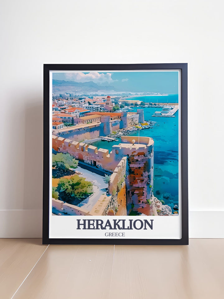 Canvas art depicting the Venetian Walls, Heraklion, Crete, Greece. This piece captures the strength and historical depth of the walls, making it a perfect addition to any decor inspired by Greek history and architecture.