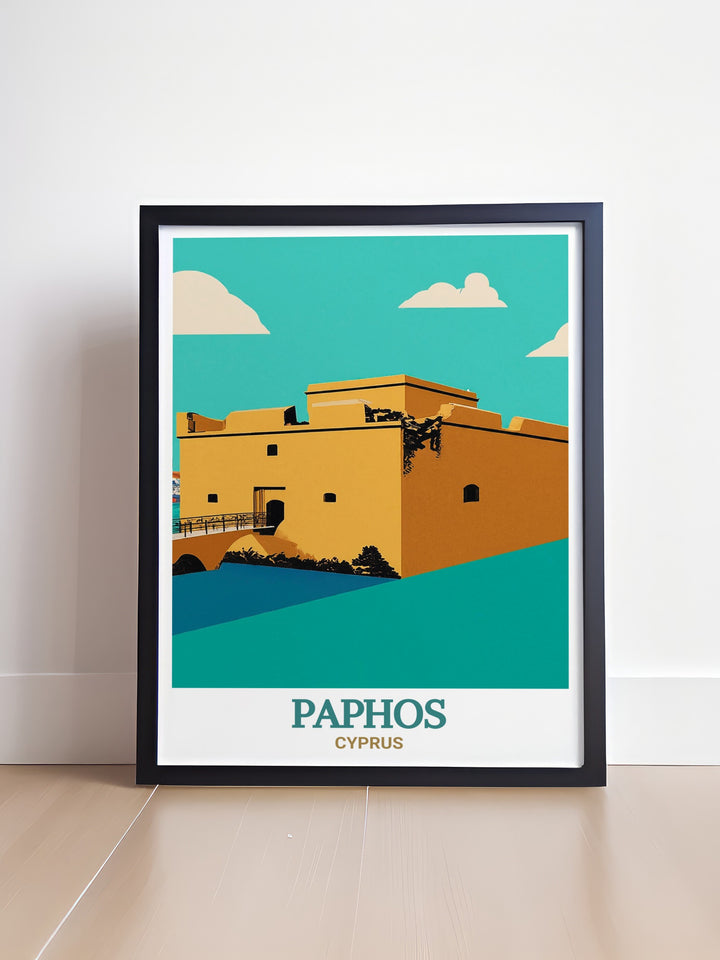 Add a piece of Cypruss rich history to your decor with this exquisite Paphos Castle wall art, showcasing the architectural beauty and historical significance of this ancient fortress. This piece serves as a daily reminder of the islands cultural heritage and natural splendor.