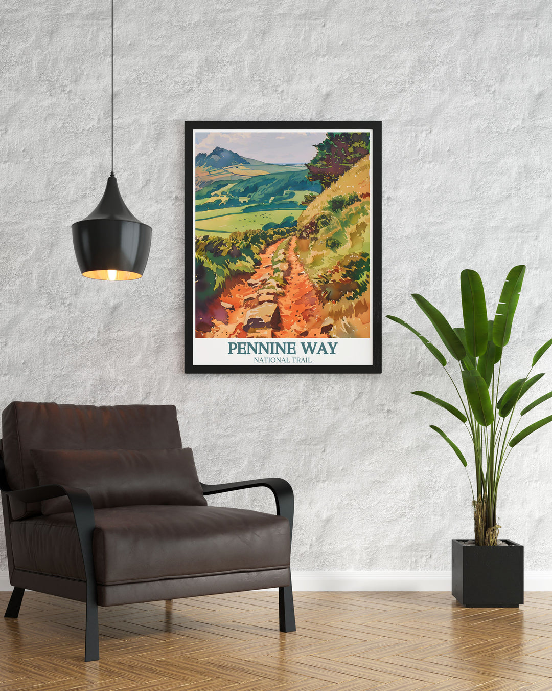UK Travel Poster featuring the stunning vistas of the Pennines perfect for adventurers and those who appreciate the beauty of UK National Parks and the Yorkshire Dales