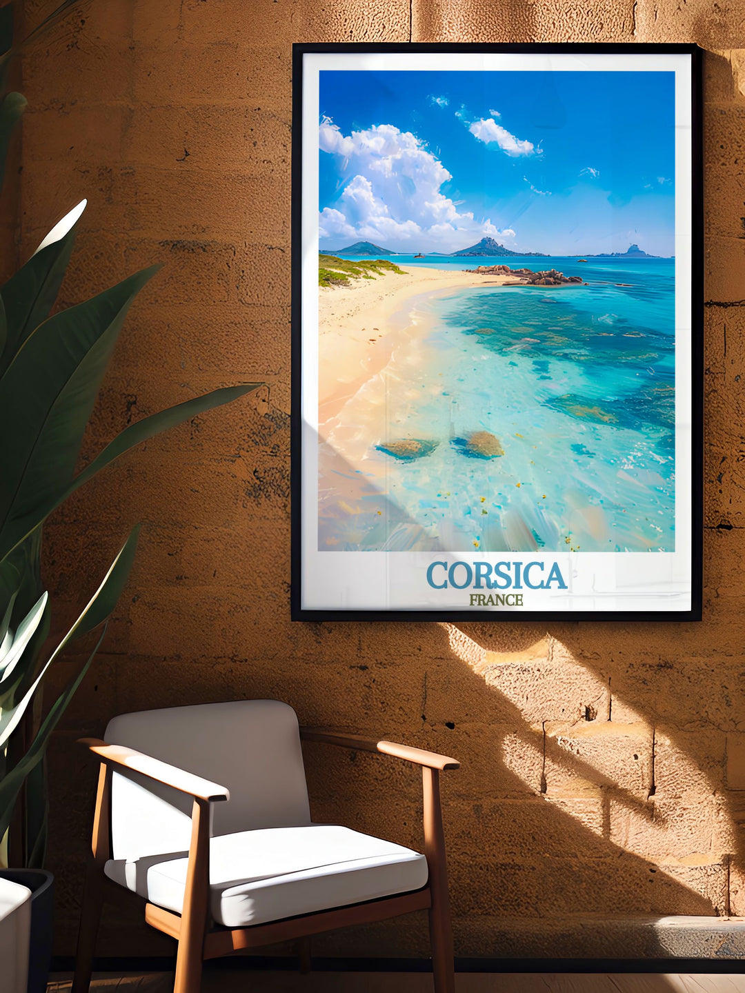 Captivating Corsica wall art with intricate illustrations of Lavezzi Islands perfect for adding a unique and artistic touch to your home decor great for living rooms bedrooms and offices