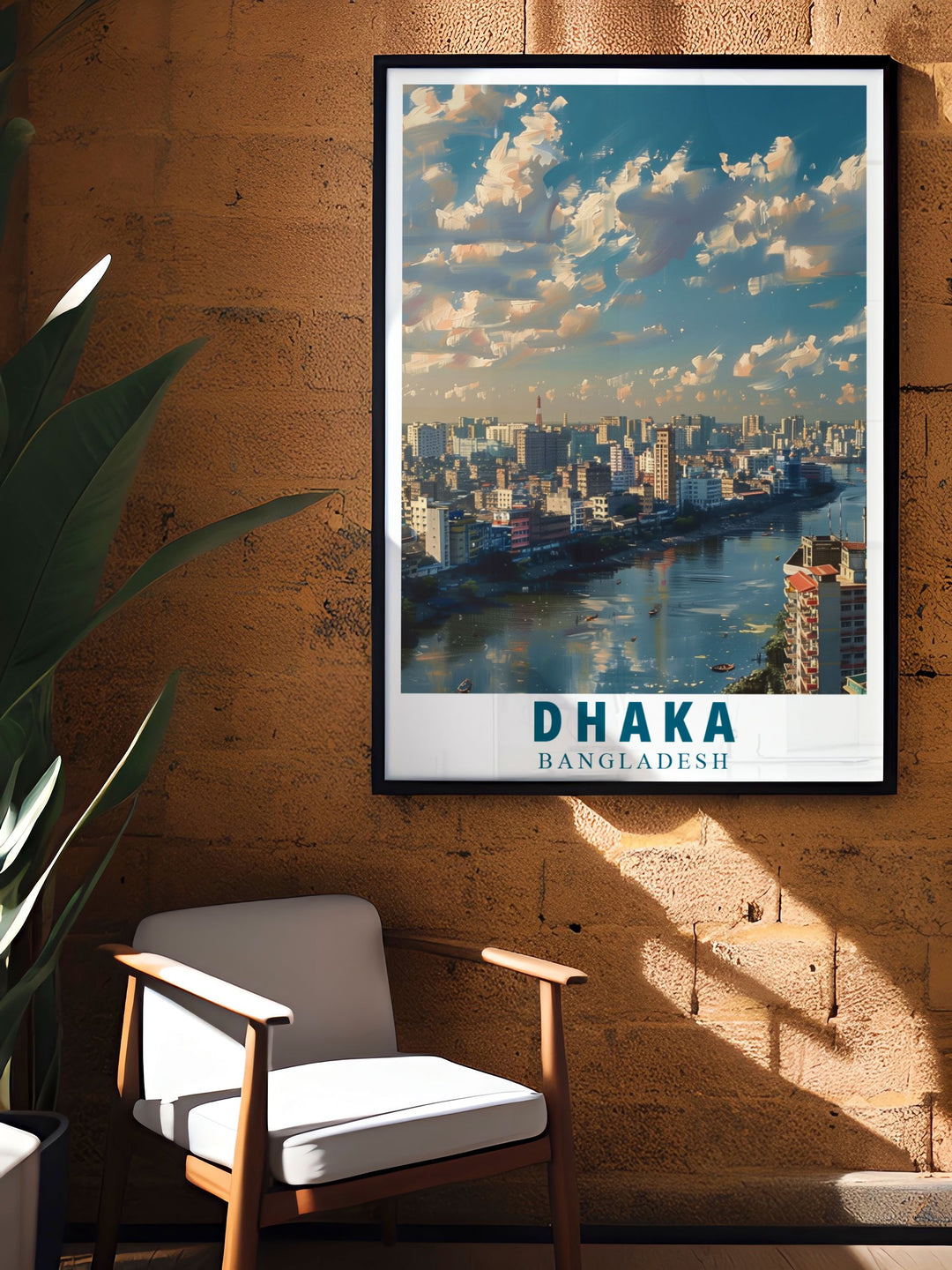 Unique Dhaka Painting capturing the essence of Bangladeshs capital city. Perfect for home decor or as a special gift this Dhaka artwork brings a sense of adventure and cultural richness to any living space. An ideal addition for art enthusiasts and travelers.