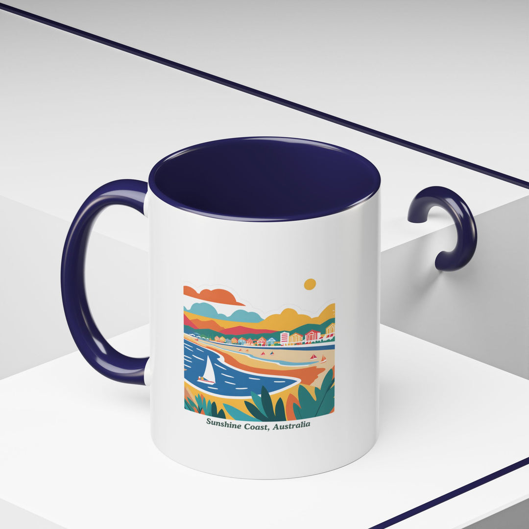 Bring the beauty of the Sunshine Coast to your kitchen with this elegant mug. Ideal for coffee or tea, it’s designed with vibrant artwork capturing the region’s scenic landscapes. Practical for everyday use and a lovely keepsake for travelers.