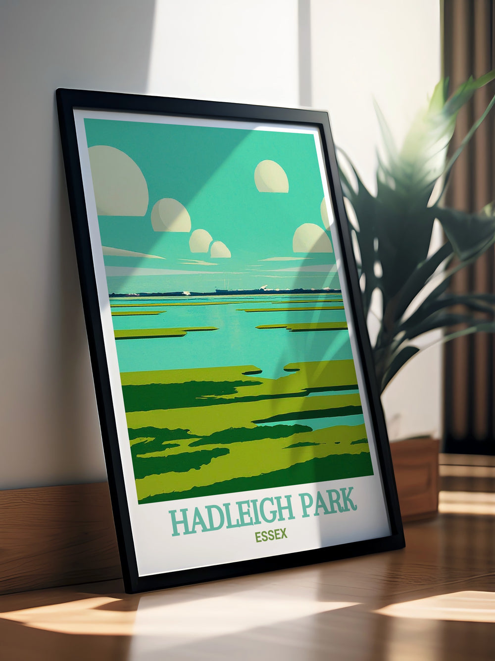 Essex travel art featuring Hadleigh Park mountain biking near the Thames Estuary. Ideal for home decor and unique gifts. The fine line prints and vibrant colors highlight the charm and adventure of this iconic destination.