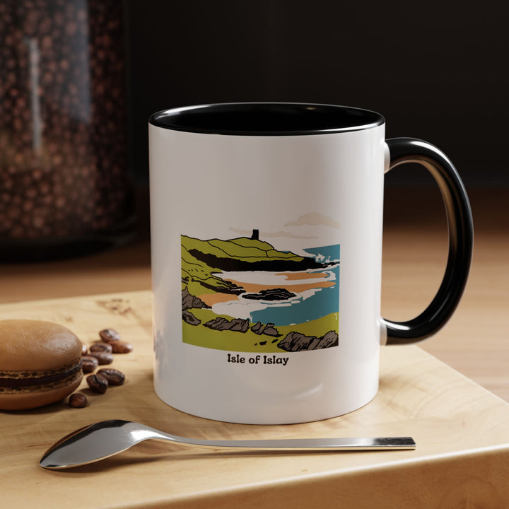 This Isle of Islay mug celebrates the island’s majestic landscapes. Featuring high-quality ceramic construction, it is ideal for hot drinks and is microwave-safe and dishwasher-safe, offering both practicality and artistic value.