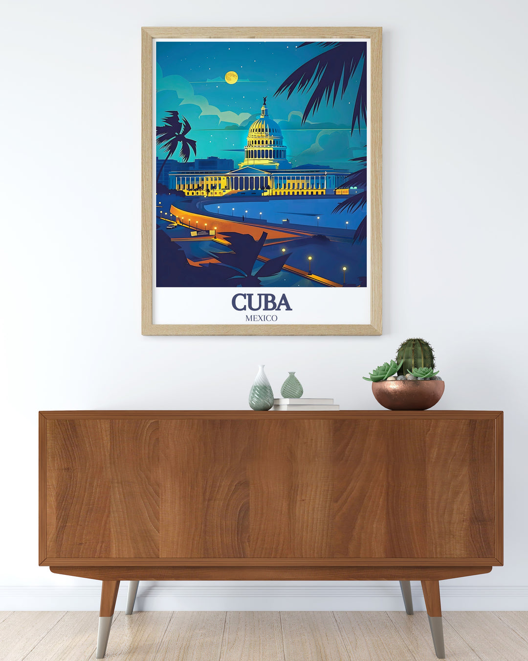 Celebrate the timeless beauty of Cuba with this Havana wall art featuring El Capitolio. The print brings to life the cultural significance and historical importance of this architectural masterpiece, making it perfect for home decor or as a travel inspired gift.