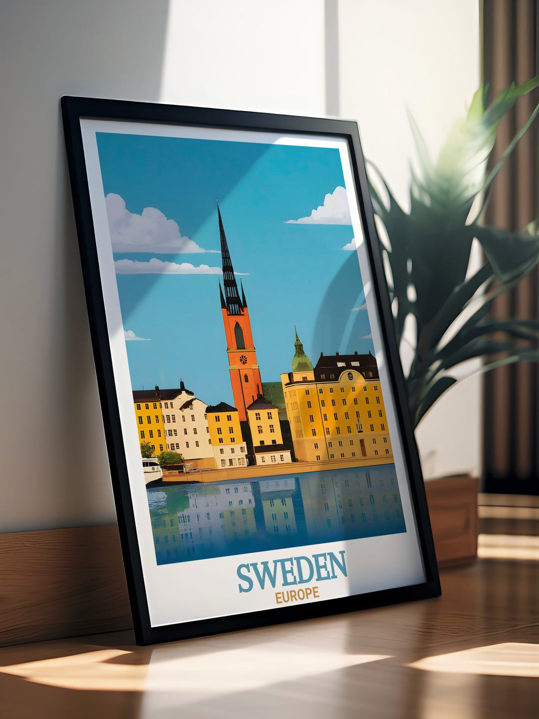 Enhance your living space with Gamla Stan stunning prints. This Sweden wall art brings the charm of Stockholms historic district to your home. Perfect for modern decor lovers and those who appreciate travel inspired artwork.