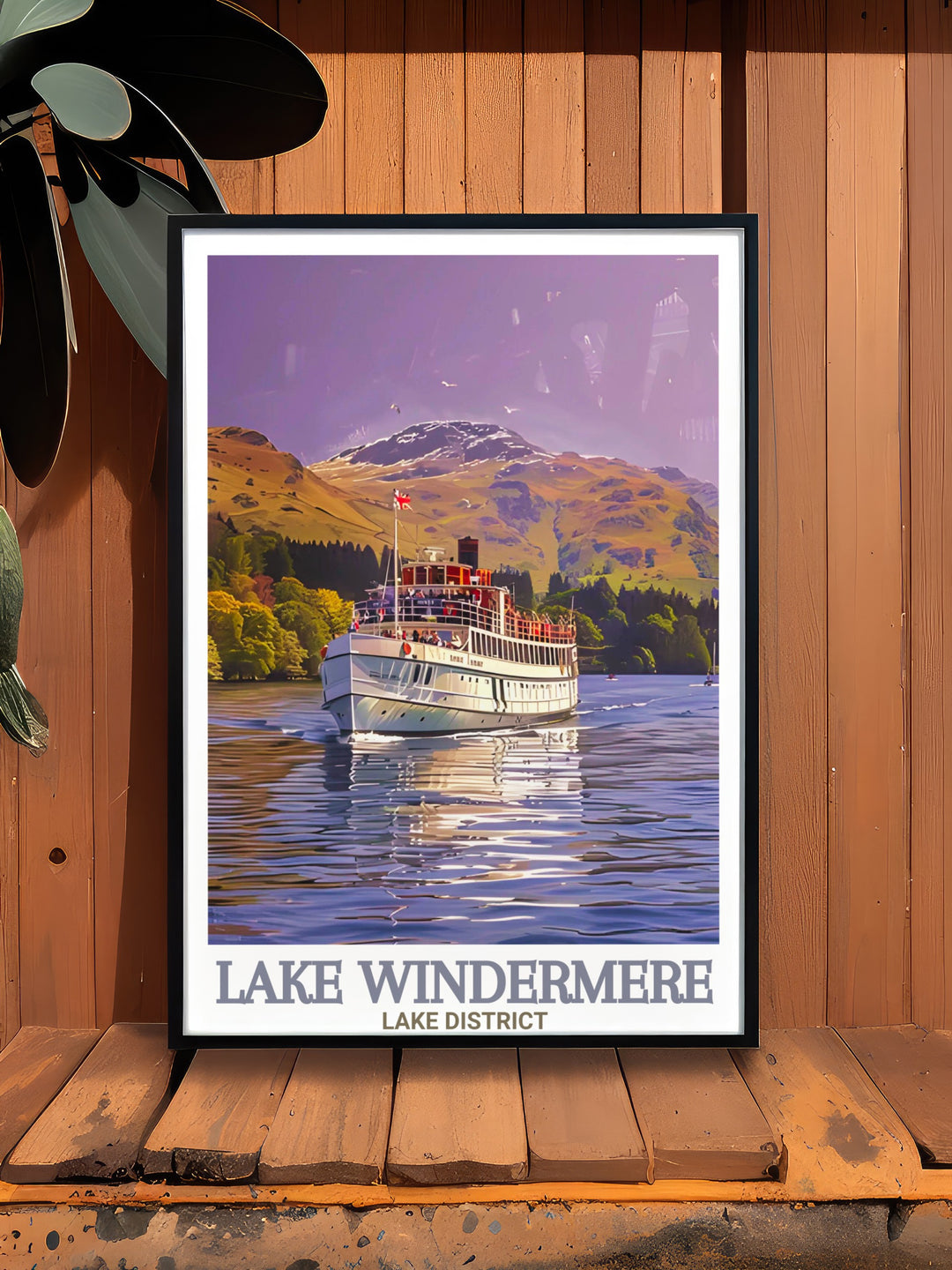 Windermere Lake Cruise Canvas Art highlights the expansive views of Lake Windermere, complemented by the rolling hills of the Lake District. This print is ideal for adding a calming and scenic touch to any room, perfect for nature lovers and art enthusiasts alike.