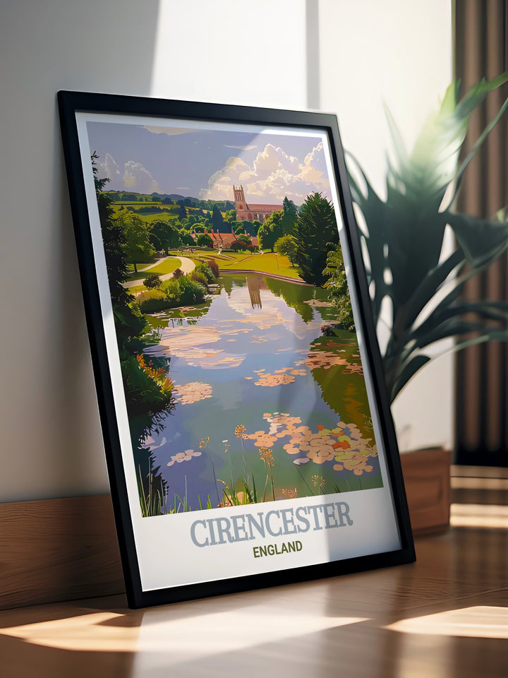 This canvas art brings the picturesque Abbey Grounds of Cirencester to life, with its timeless beauty and rich history, ideal for those who appreciate English heritage and serene landscapes.