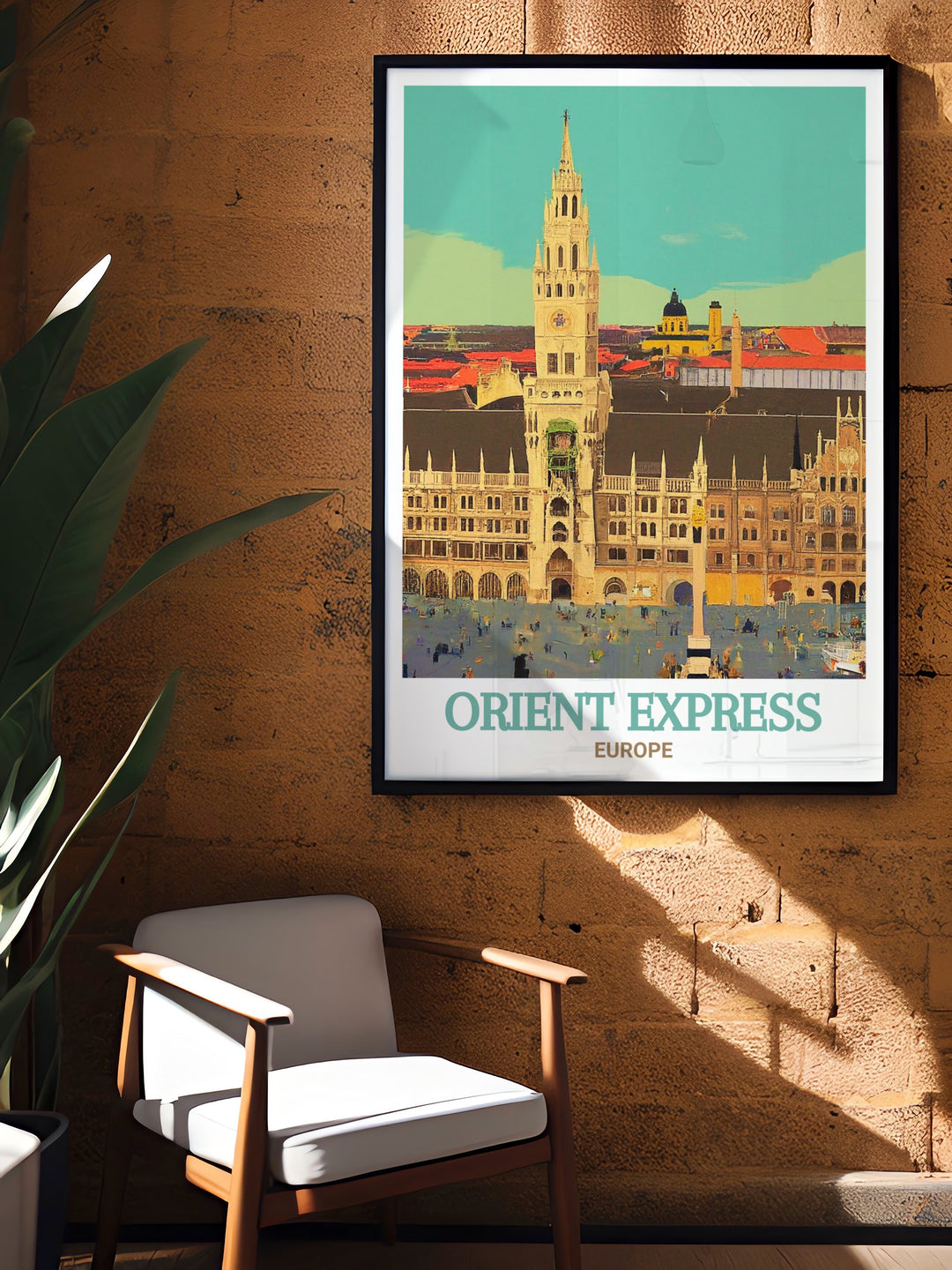 Bring the vibrant atmosphere of Munichs Marienplatz into your home with this travel poster, featuring the iconic landmarks and lively streets of this historic square. The artwork captures the essence of Munich, making it a wonderful addition to any room with a European or architectural theme.