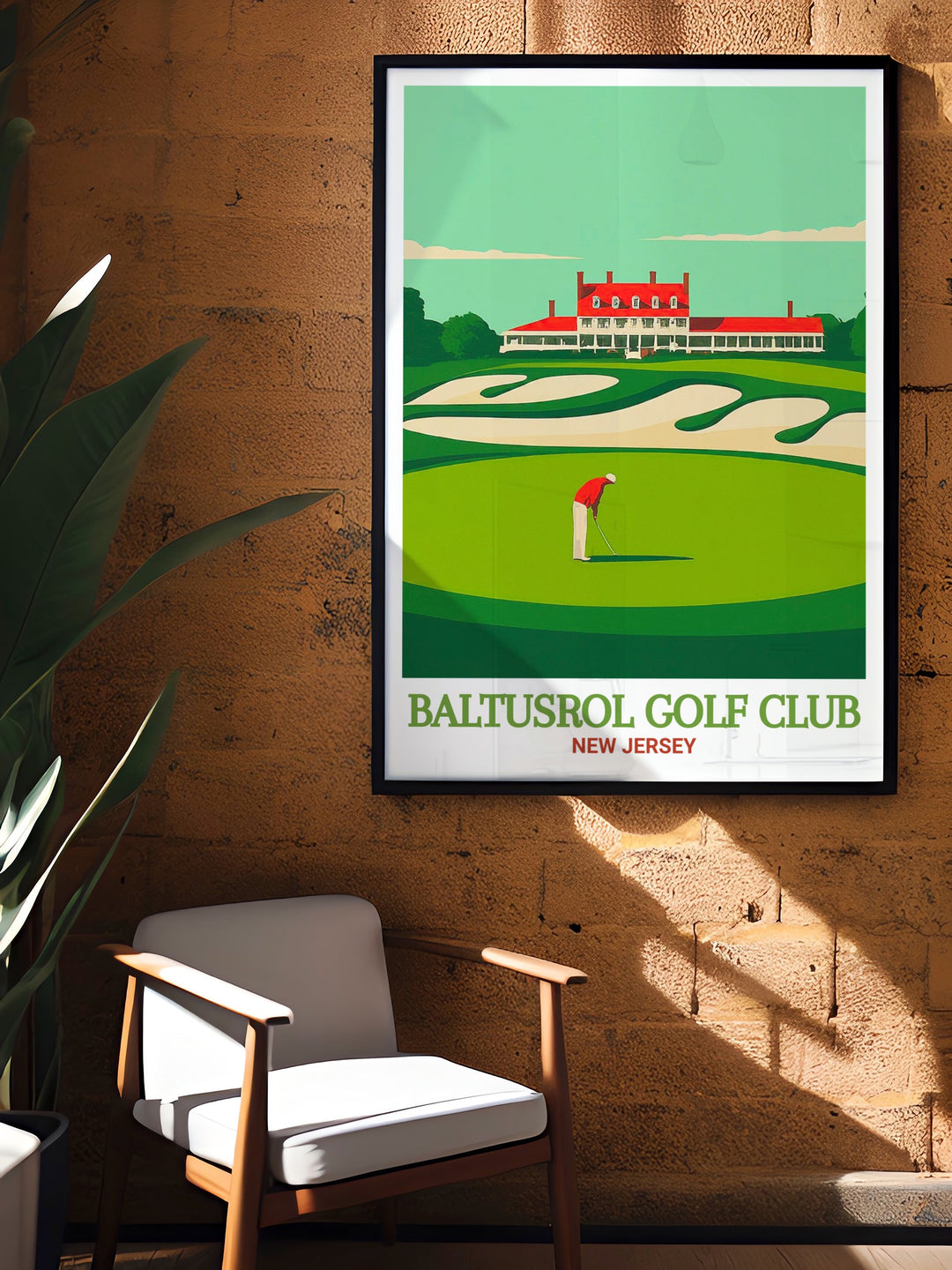 Baltusrol Club Home Decor displaying the iconic scenery of Baltusrol Golf Club, known for hosting numerous major championships. This canvas art is a perfect tribute to the game of golf, making it an excellent gift for any fan of the sport.