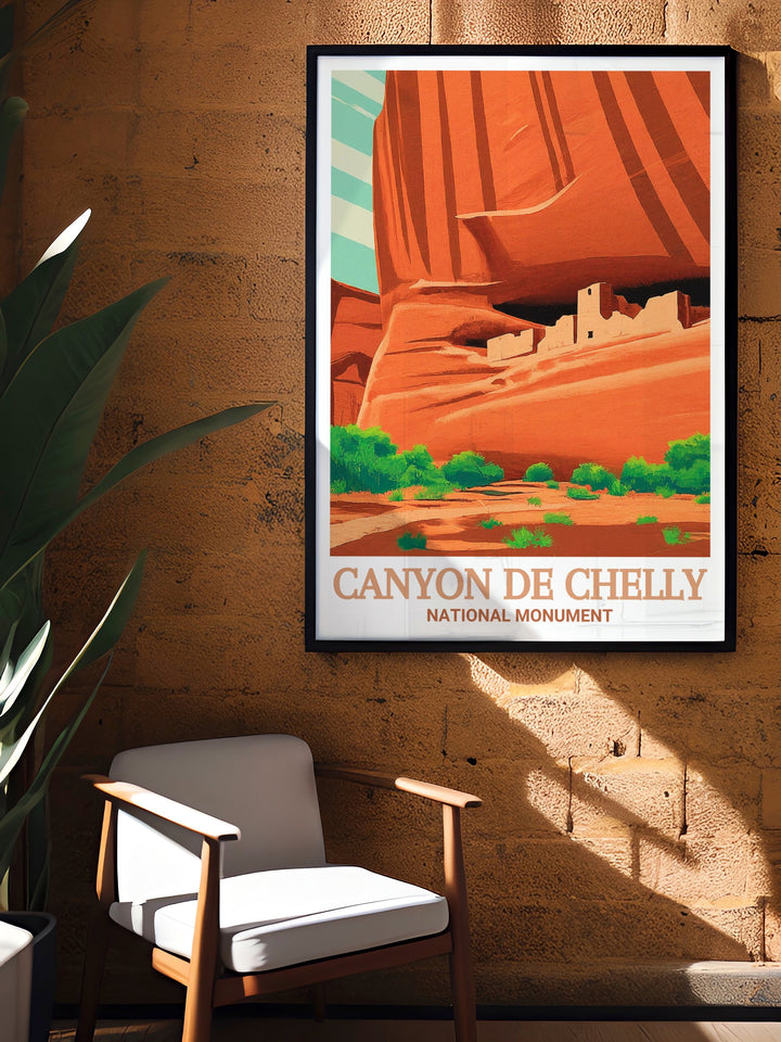 Immerse yourself in the history and beauty of Arizonas Canyon de Chelly with this canvas art featuring the White House Ruin, a symbol of the regions deep cultural roots and natural splendor.