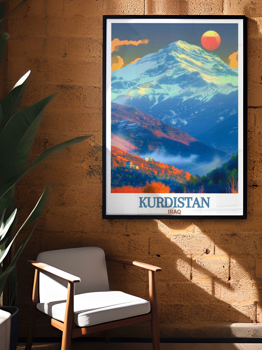 Add a touch of natural beauty to your home with this black and white Kurdistan poster of Mount Halgurd. Its simple, yet powerful design complements any décor style while inspiring a sense of adventure.