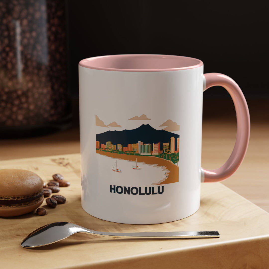 Bring a touch of Hawaii to your mornings with this beautiful Honolulu ceramic mug. Designed with intricate patterns, it is dishwasher-safe, practical for everyday use, and ideal for gifting.