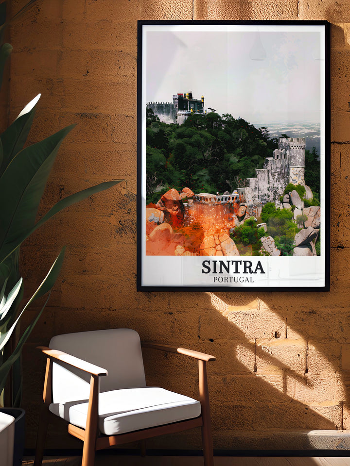 Sintra Poster showcasing the picturesque Castelo dos Mouros Sintra Hills perfect wall decor for creating a focal point in any room