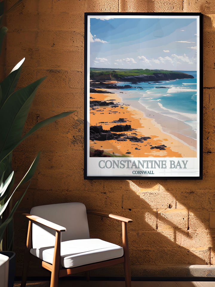 Relax and unwind at Constantine Bay in Cornwall, England, a favorite among surfers and families alike. The wide, sandy beach and excellent surf conditions provide the perfect backdrop for a memorable day by the sea, with plenty of space for picnics.