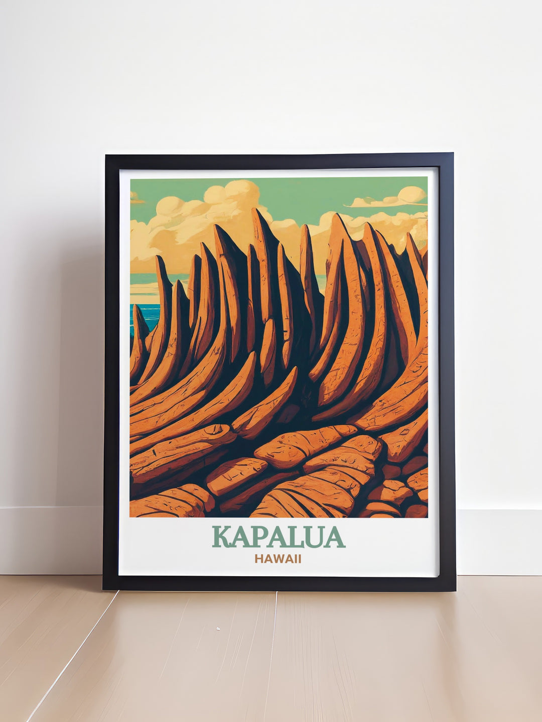 Kapalua golf art featuring the iconic Kapalua golf course and the dramatic Dragons Teeth this stunning artwork is perfect for enhancing your living room decor with a vibrant color palette that brings the beauty of Hawaii into your space ideal for personalized gifts