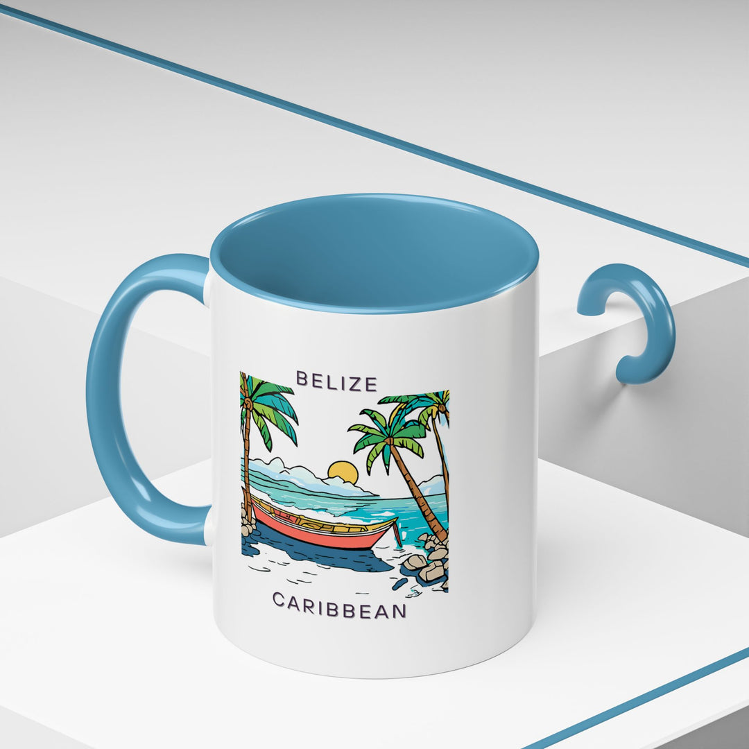 The Belize mug combines artistic craftsmanship with the tropical charm of the Caribbean. Durable and dishwasher-safe, it is ideal for coffee or tea lovers and makes a wonderful addition to any collection or gift for fans of tropical destinations.