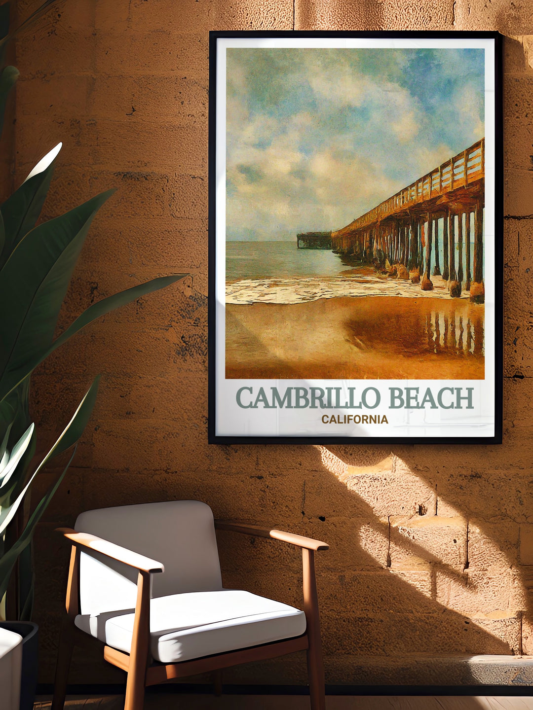 Adorn your walls with Cambrillo Beach Pier artwork. This California travel print offers a serene view of the iconic pier making it an excellent choice for home decor. Whether as modern prints or framed art this piece is perfect for creating a tranquil atmosphere.