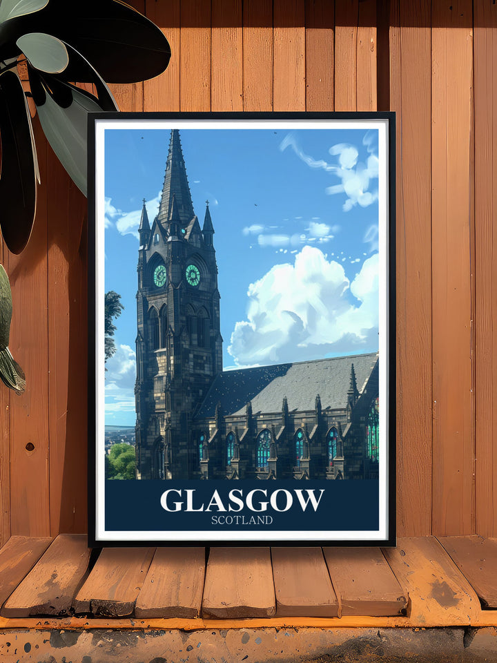 Stunning Glasgow Cathedral wall art print highlighting the grandeur of this famous landmark. Enhance your home or office with this exquisite piece of Glasgows history.