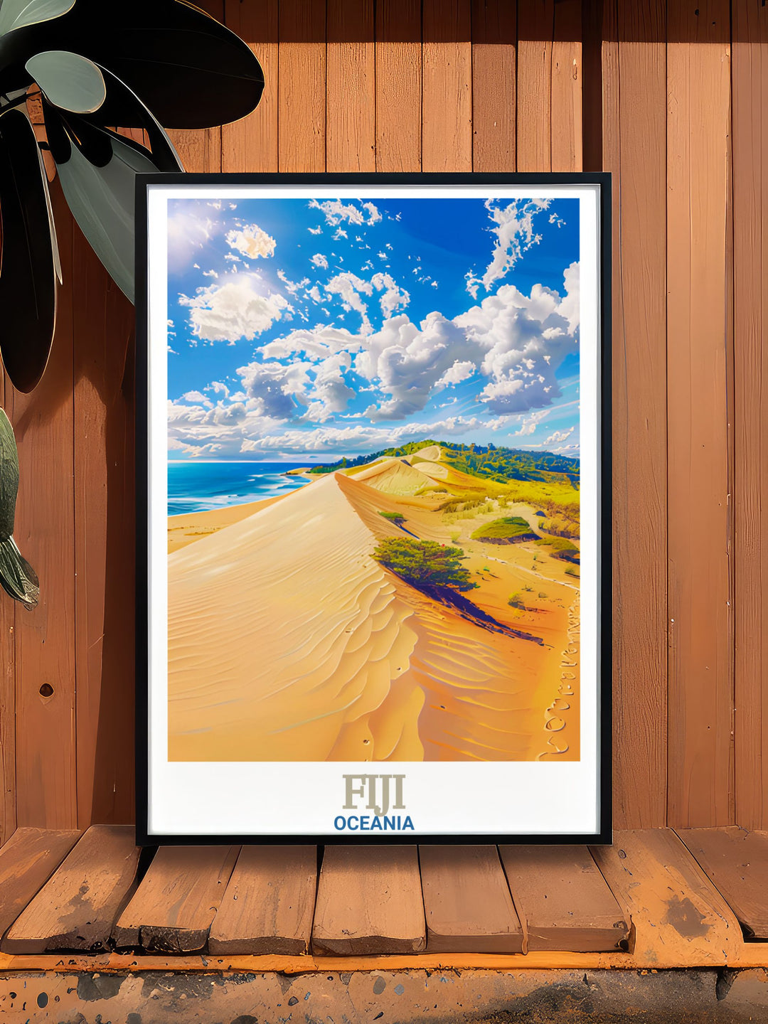 Sigatoka Sand Dunes National Park print showcasing the breathtaking scenery of Fiji ideal for nature enthusiasts. This Fiji map art piece displays the intricate details and vibrant hues of Sigatoka Sand Dunes National Park making it a standout addition to any decor.