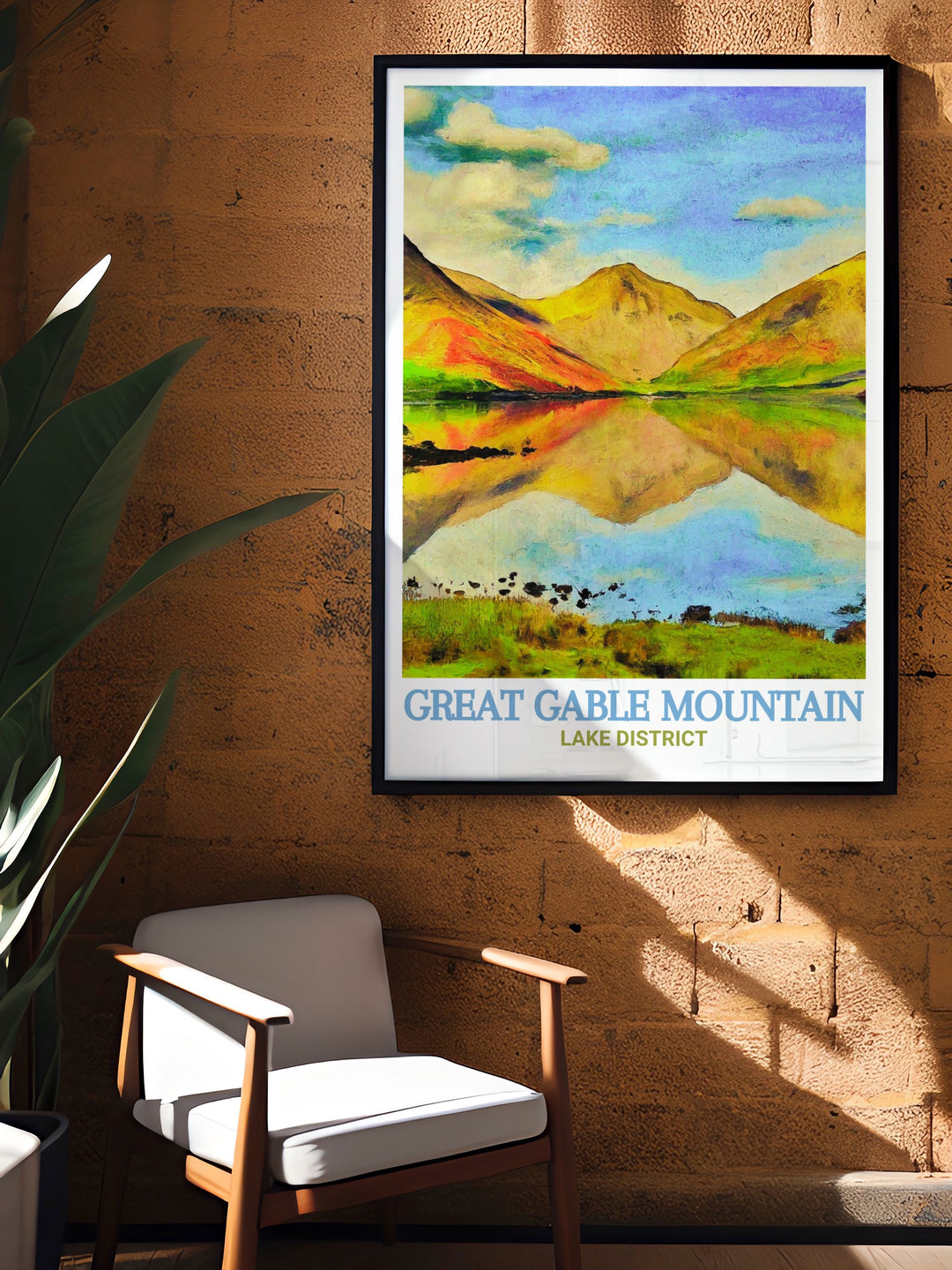 This Lake District canvas art celebrates the stunning beauty of the region, focusing on Great Gable Mountain and Wasdale Head. The canvas captures the soft hues and rugged terrain that make the Lake District such a beloved destination. Perfect for nature enthusiasts and art collectors, this piece brings the charm of Englands national parks into your living space.