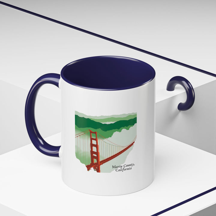 The Marin County California mug celebrates the county’s natural allure with intricate artwork. Durable and dishwasher-safe, it is perfect for daily use or as a thoughtful gift for fans of Marin County.