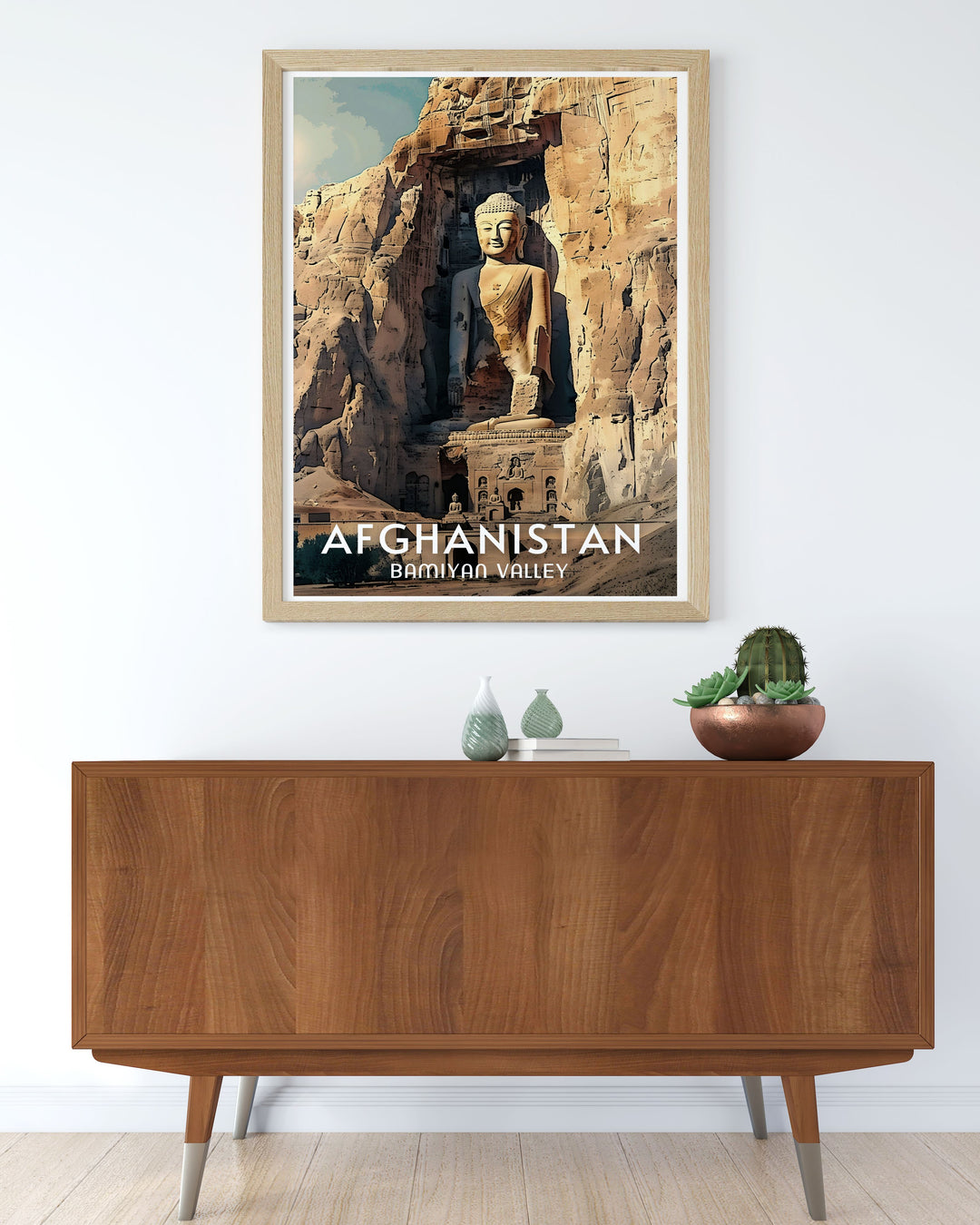 Captivating Bamiyan Valley and Buddhas artwork ideal for birthdays anniversaries or special occasions a unique gift that combines history culture and stunning visuals