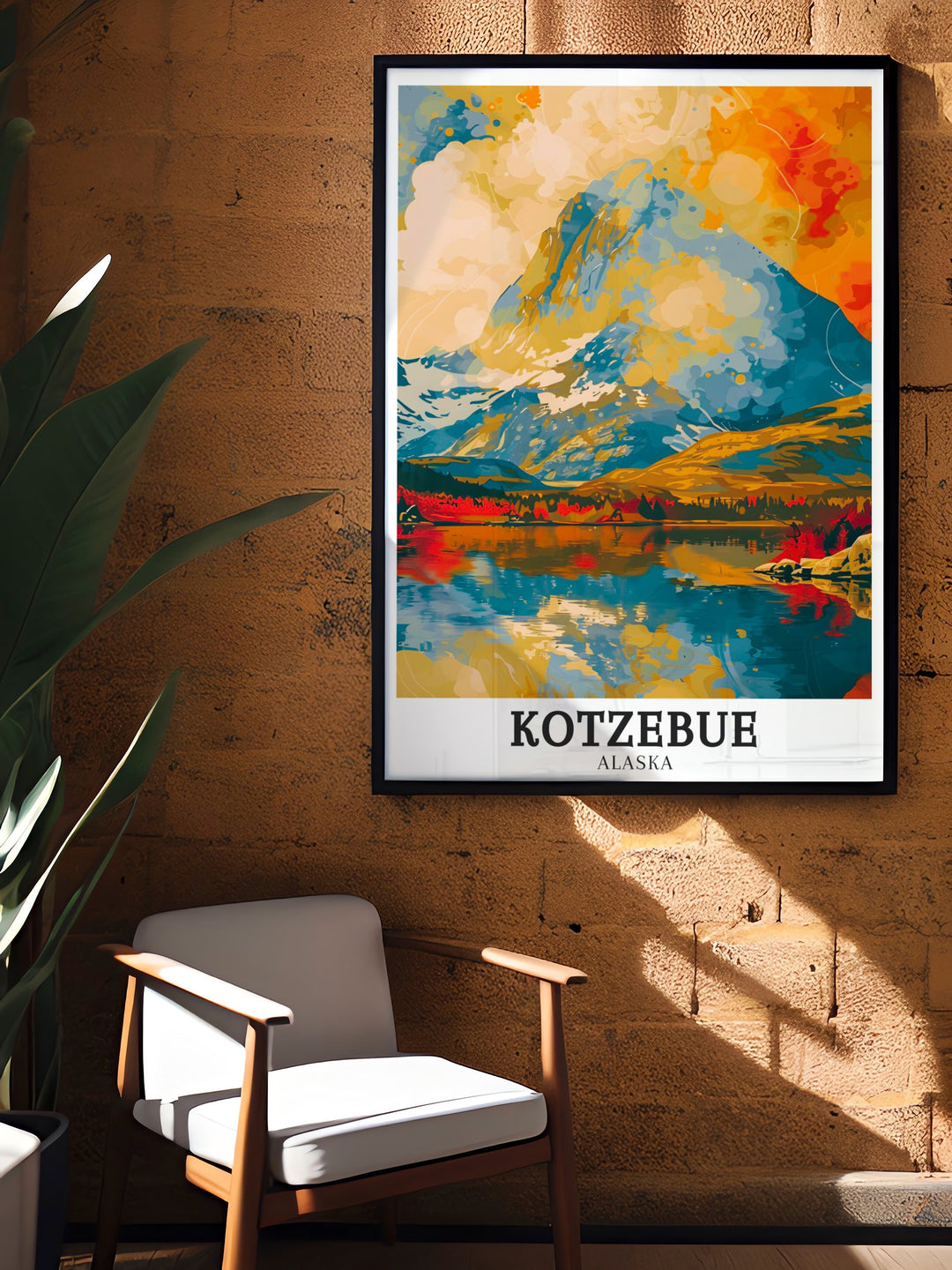 Matted art print of Kobuk Valley National Park with a focus on its unique sand dunes and rich wildlife an excellent choice for nature lovers and adventurers who are drawn to Alaskas most remote and beautiful places