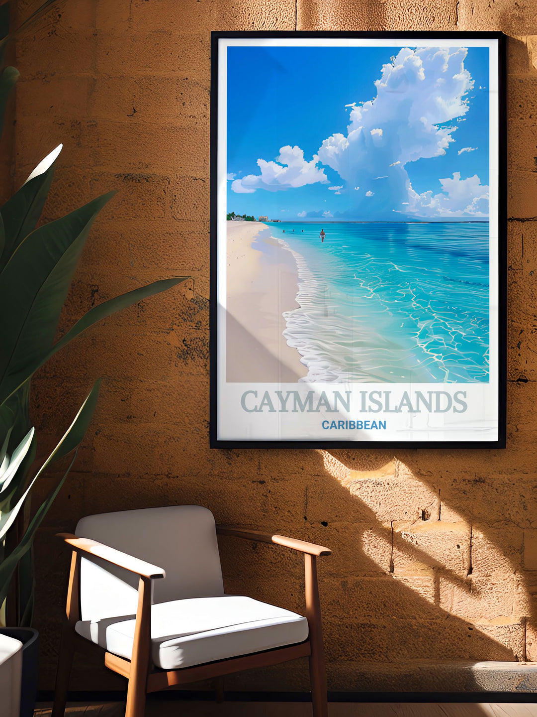 Seven Mile Beach wall art featuring a detailed Cayman Islands map offering a blend of artistic design and cultural heritage ideal for personalized gifts and enhancing your home or office decor with a touch of the Caribbean