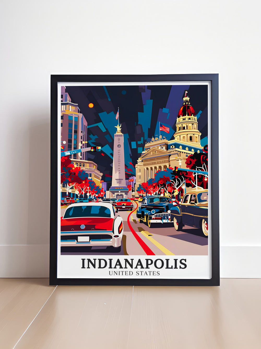 Indiana Travel Prints. These stunning prints of the Soldiers and Sailors Monument and Indiana Statehouse make perfect gifts for art and history enthusiasts. Enjoy the historic landmarks and cultural richness of Indianapolis in your home.