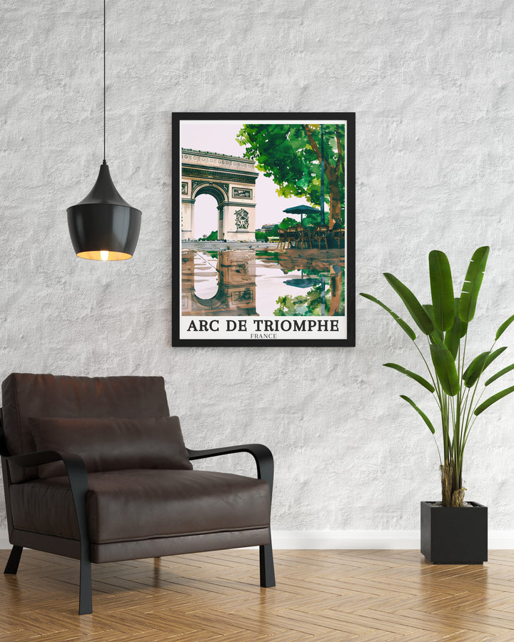 Place Charles de Gaulle Place de lEtoile Modern Prints featuring the iconic Arc de Triomphe offer a beautiful way to bring Paris into your home ideal for creating a sophisticated atmosphere in any room with this stunning piece of Paris Artwork