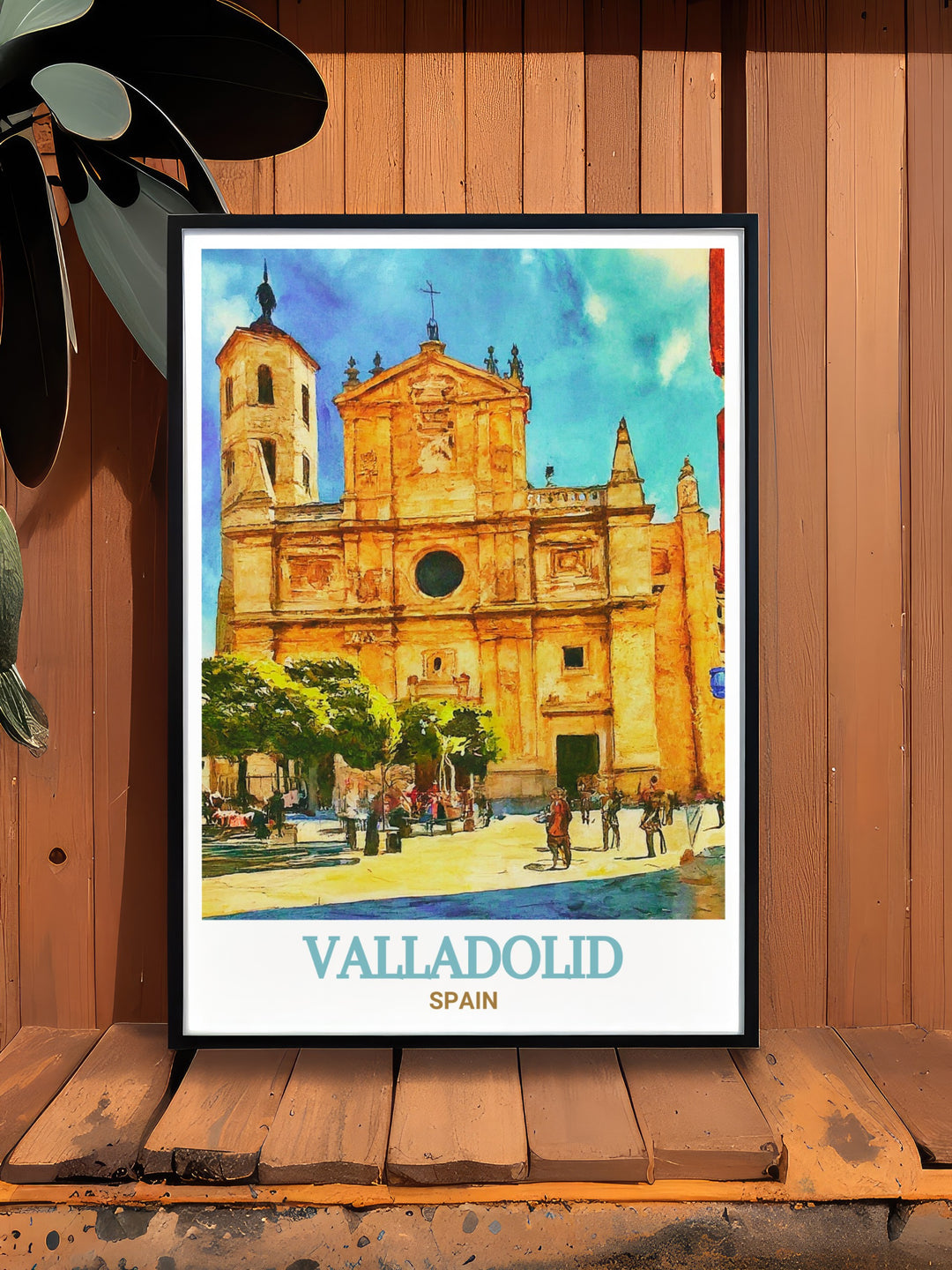 Enhance your living space with this striking Valladolid print, showcasing the architectural brilliance of the Cathedral of Valladolid. As part of our Spain art collection, this wall art offers a unique glimpse into Spanish culture, ideal for anyone passionate about travel and art.