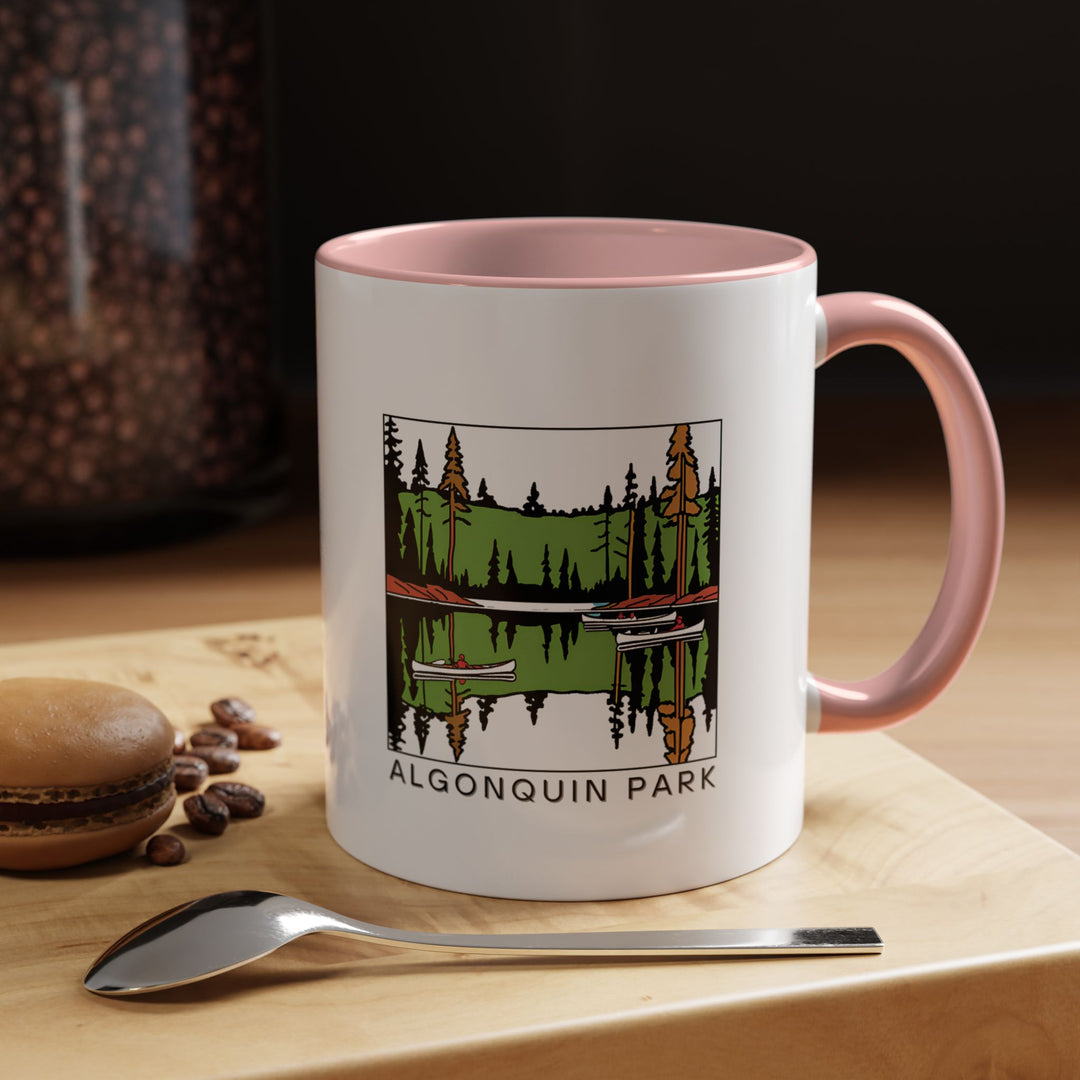 This Algonquin Park Ontario mug highlights the breathtaking landscapes of one of Canada's top outdoor destinations. Ideal for enjoying hot beverages, it’s a perfect gift for nature lovers and a beautiful keepsake to celebrate the park's peaceful charm.