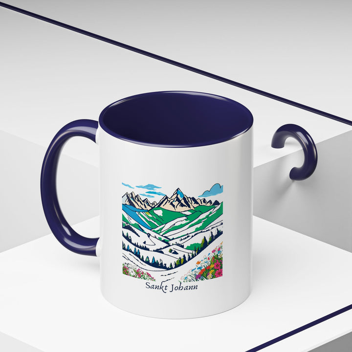 Bring home a piece of Austria with this beautifully crafted Sankt Johann Mug showcasing the towns picturesque scenery. Made from high-quality ceramic, dishwasher and microwave safe, perfect for daily use or as a thoughtful gift for friends and family who love Sankt Johanns allure.