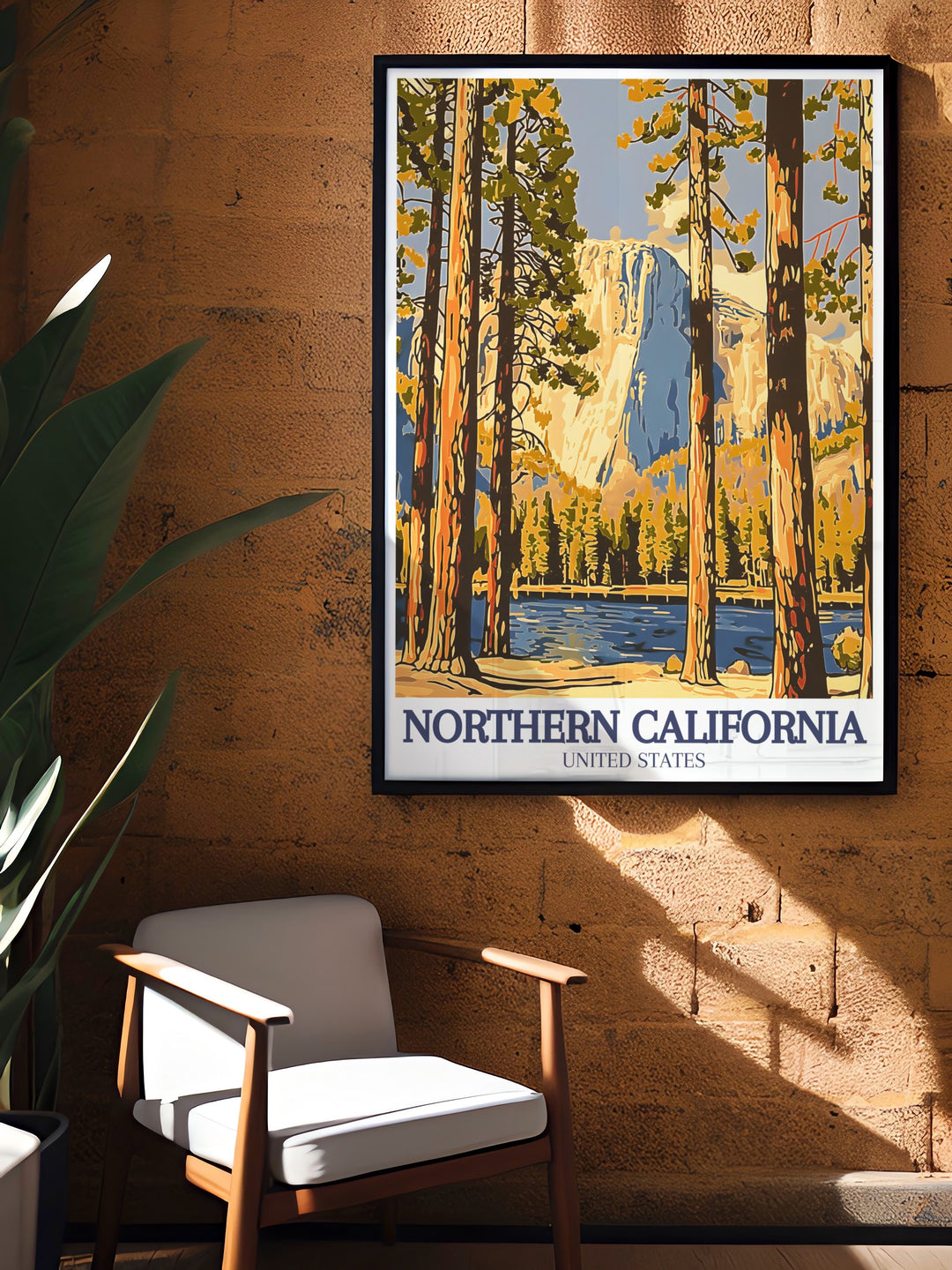 The Redwood National Park Poster Print beautifully showcases the towering sequoias of Northern California. This travel print captures the grandeur of Redwoods majestic trees, making it a perfect addition to any nature lovers home. The artwork is detailed and vibrant, highlighting the serene beauty of one of Californias most beloved national parks.