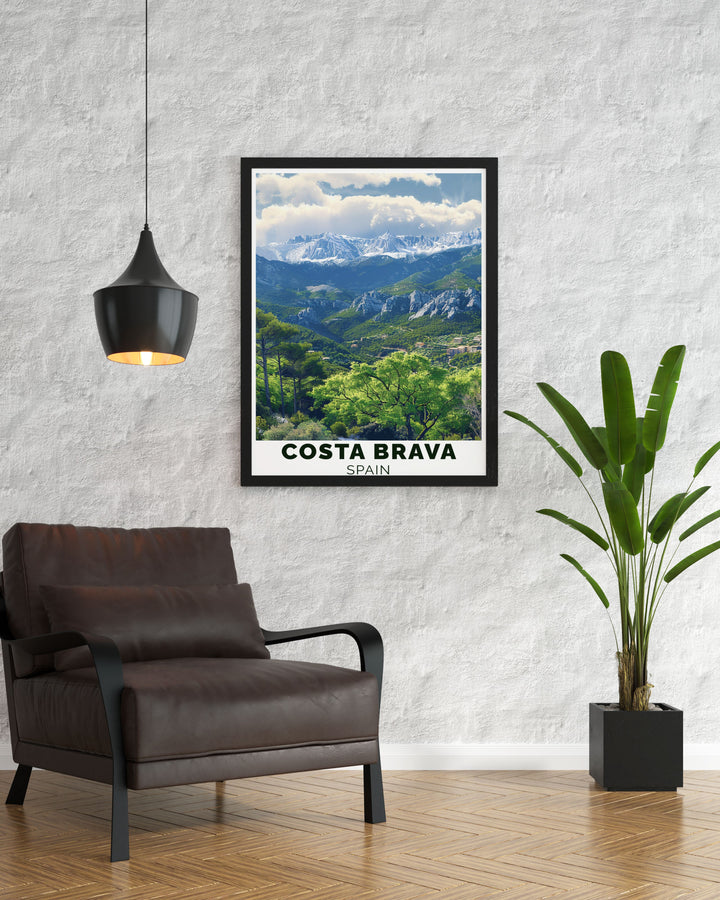 Explore the natural beauty of Costa Brava National Park with this travel poster, capturing the stunning landscapes and rich biodiversity of Spains coastline.