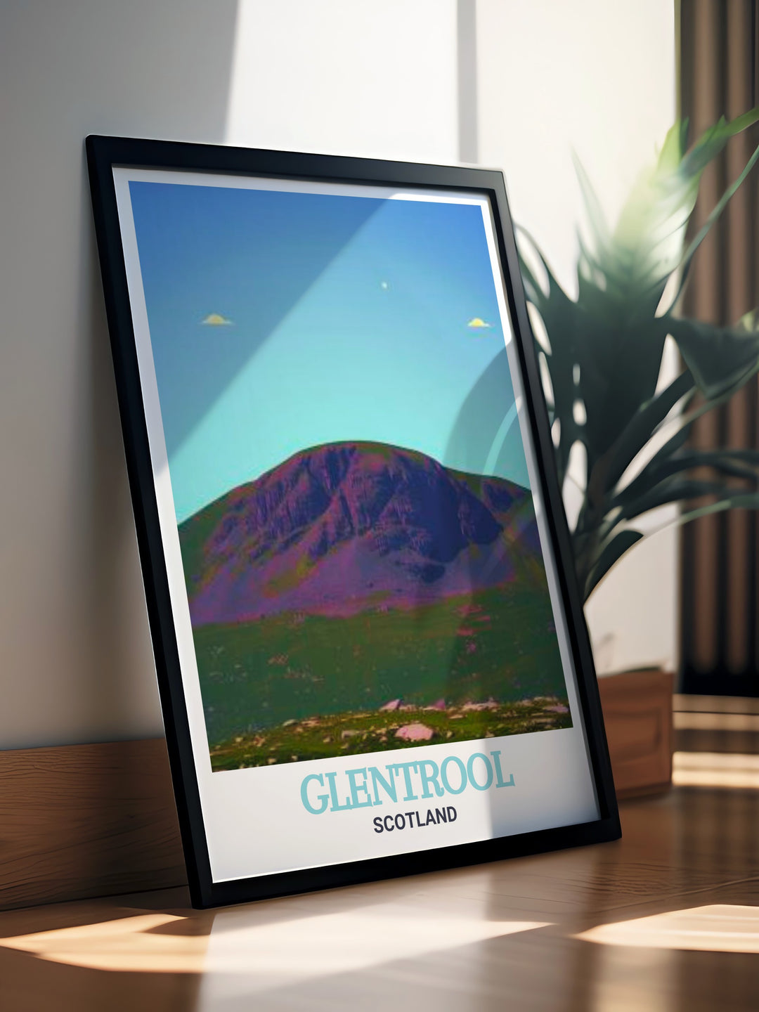 Featuring the iconic Merrick peak and the scenic trails of Glentrool this cycling wall art brings the beauty of Loch Trool into your home perfect for creating a dynamic and adventurous atmosphere in any living space or office.